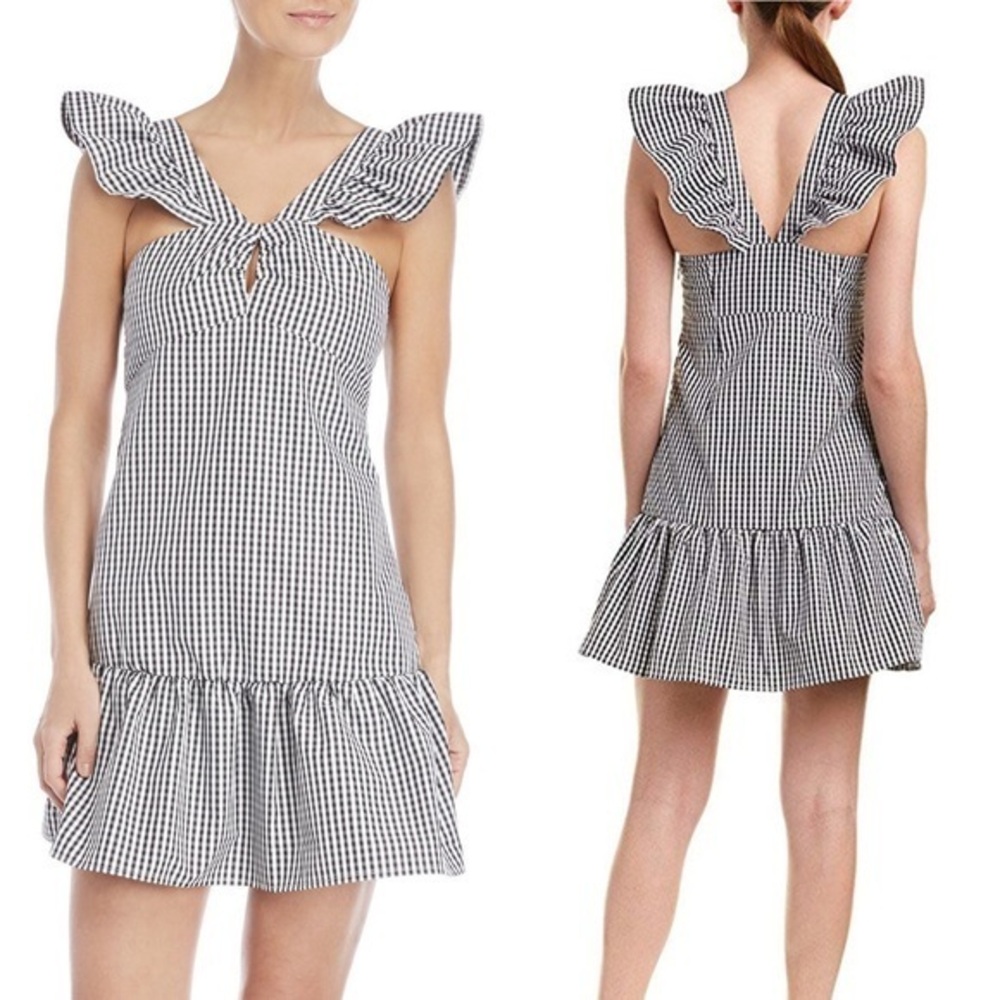 Romeo + Juliet Couture Gingham Ruffle Dress J65